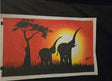 Large African Elephant Pair Painting - Ase Origins