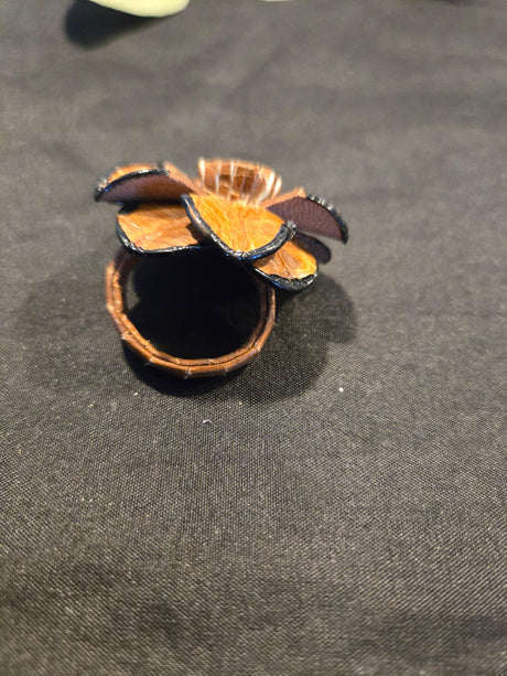 Leather Flower Ring - Ase Origins