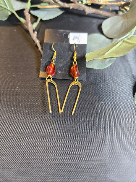 Brass and bead Earrings - Ase Origins