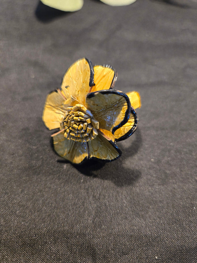 Leather Flower Ring - Ase Origins