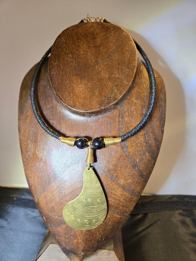 Brass Pendant Choker - Ase Origins