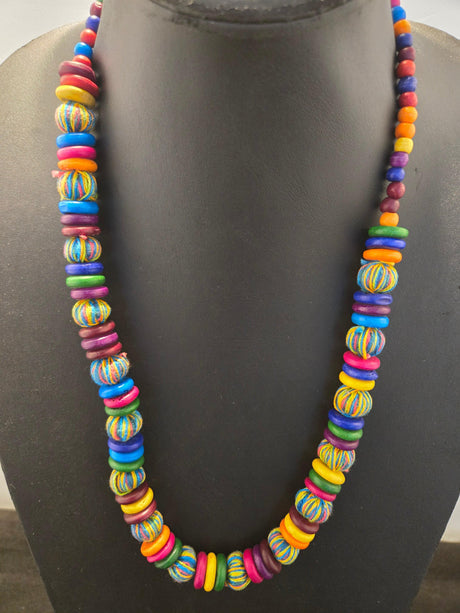 Long Thread and Beads Necklace - Ase Origins