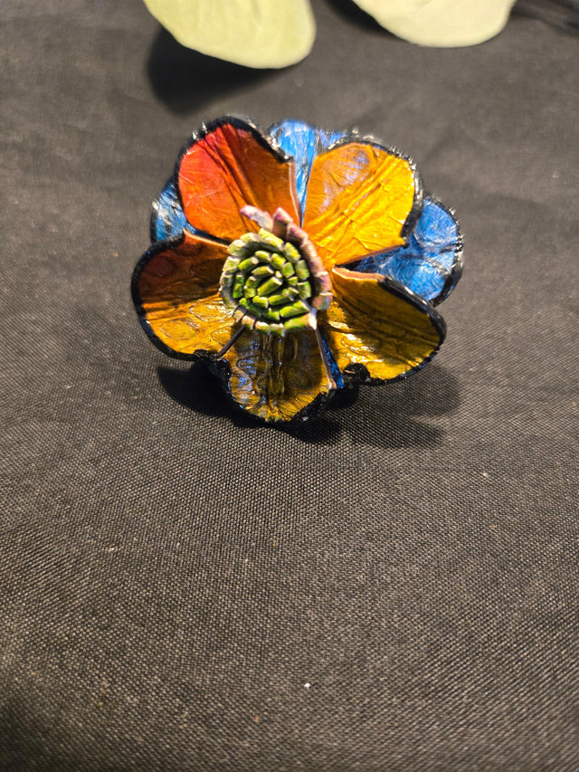 Leather Flower Ring - Ase Origins