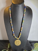 Ghanaian Brass Pendant Necklace - Ase Origins