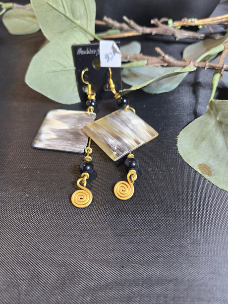 Brass and bone Earrings - Ase Origins