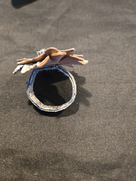 Leather Flower Ring - Ase Origins