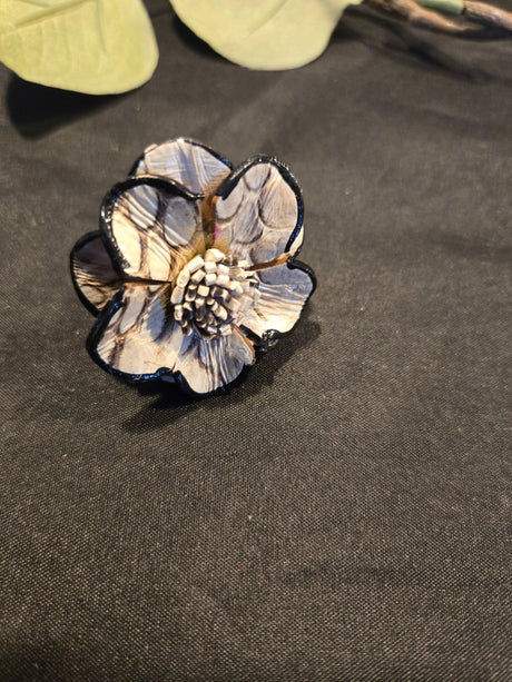 Leather Flower Ring - Ase Origins