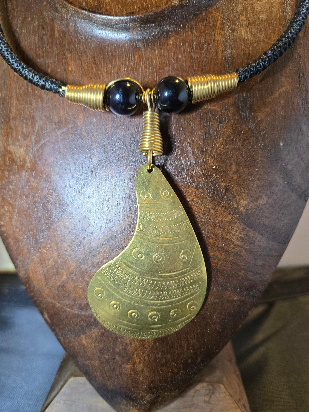 Brass Pendant Choker - Ase Origins