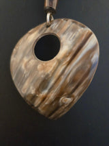 Brown & White Horn Necklace - Ase Origins