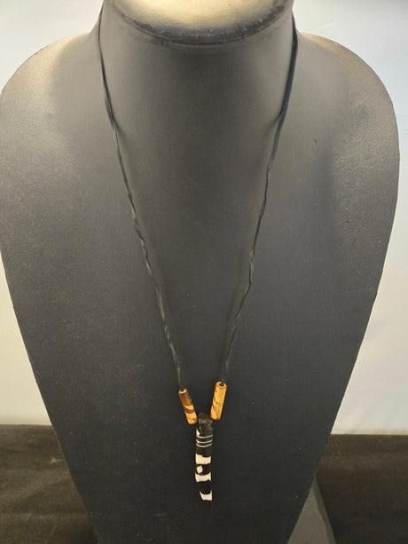 Leather and bone Necklace - Ase Origins