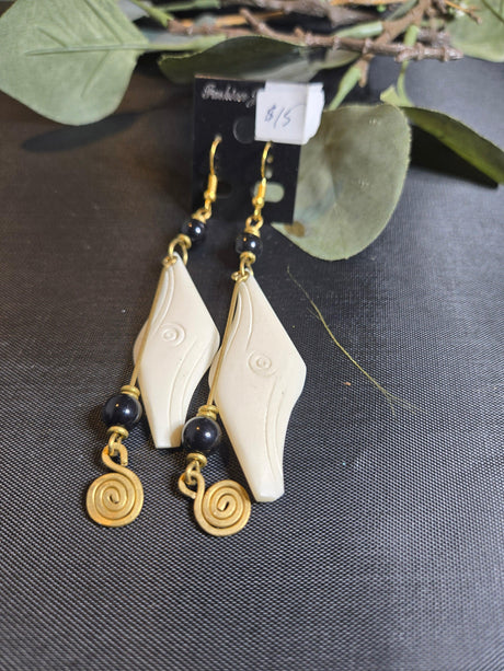 Brass and bone Earrings - Ase Origins