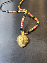 Brass Mask Necklace - Ase Origins