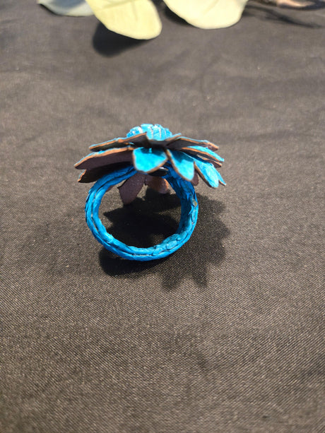 Leather Flower Ring - Ase Origins