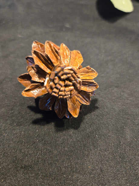 Leather Flower Ring - Ase Origins