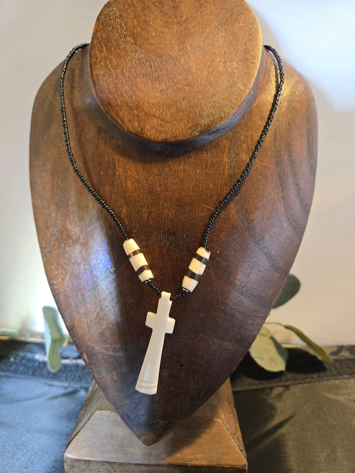 Bone Cross Pendant Choker - Ase Origins