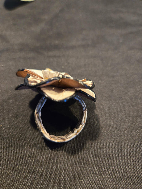 Leather Flower Ring - Ase Origins