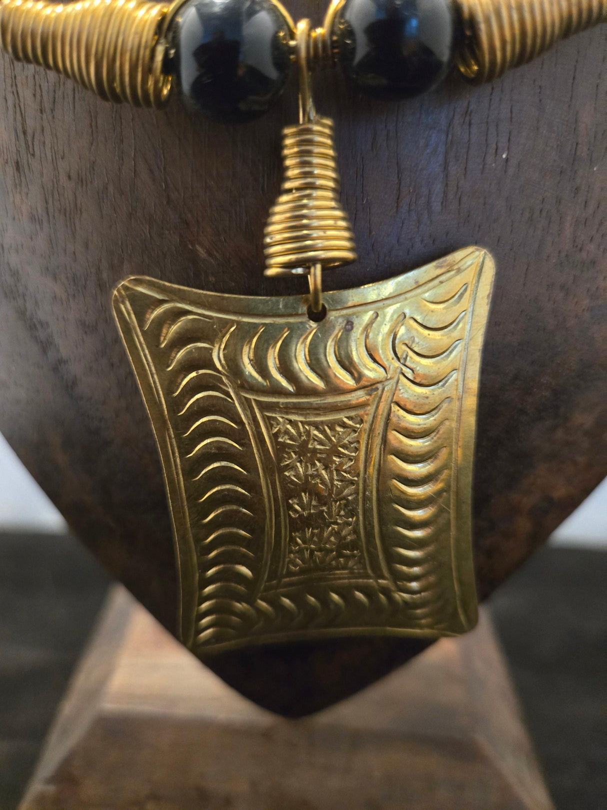 Brass Pendant Choker - Ase Origins