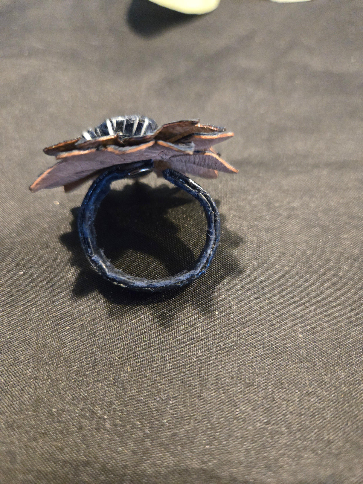 Leather Flower Ring - Ase Origins