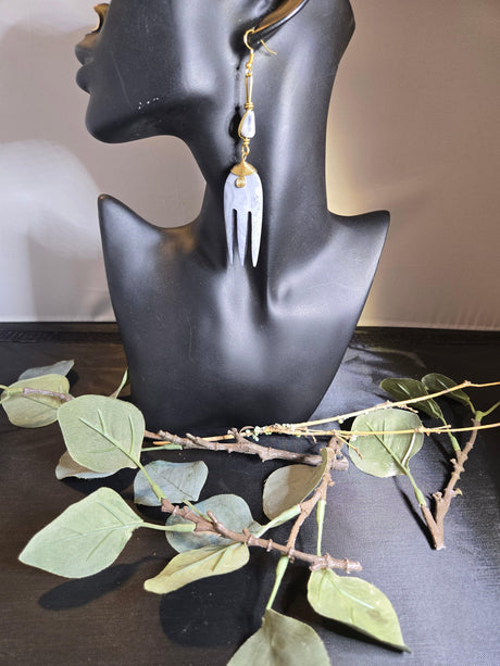 Brass and bone Earrings - Ase Origins