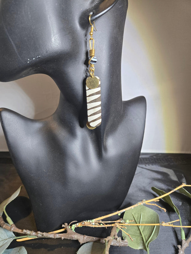 Brass and bone Earrings - Ase Origins